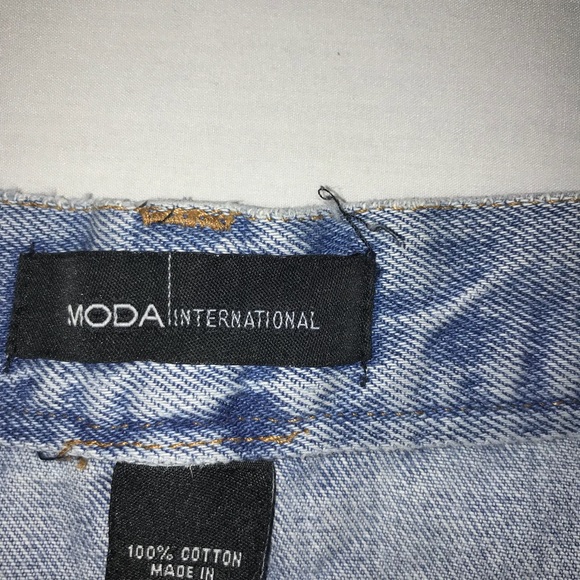 MODA International Button down Jean mini skirt - Picture 4 of 4